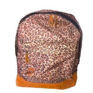 Salemi-pac Animal Print Backpack Pockets Zipper Padded SuedeLike 16x16”